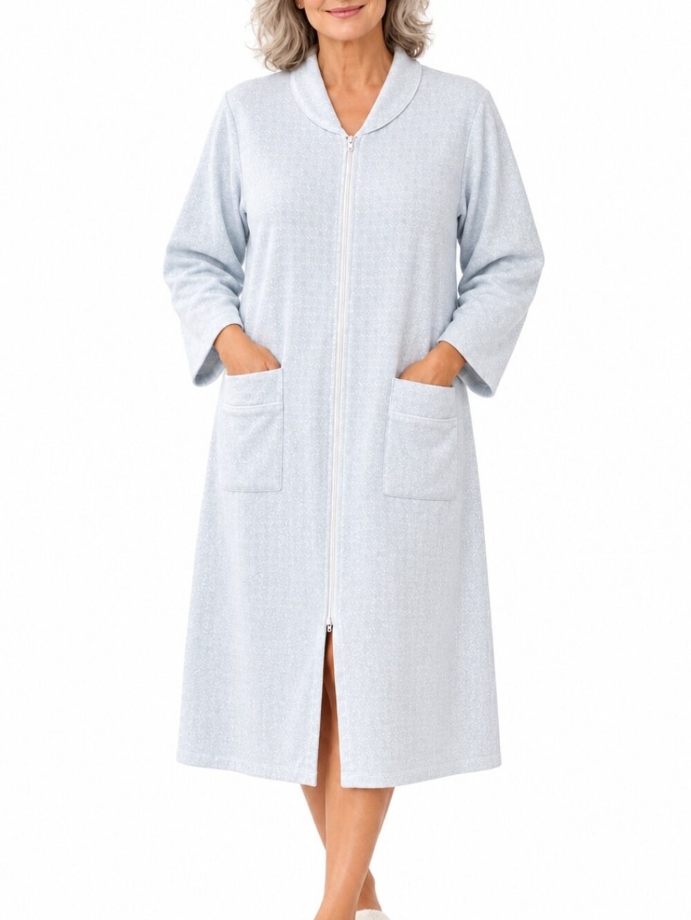 Miss Elaine Cozy Grandma Chic Lounge Nightgown Large Golden Girls Style